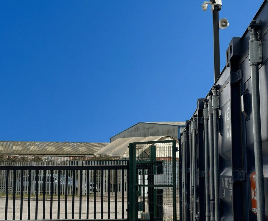 Security camera and gated access at the storage site.